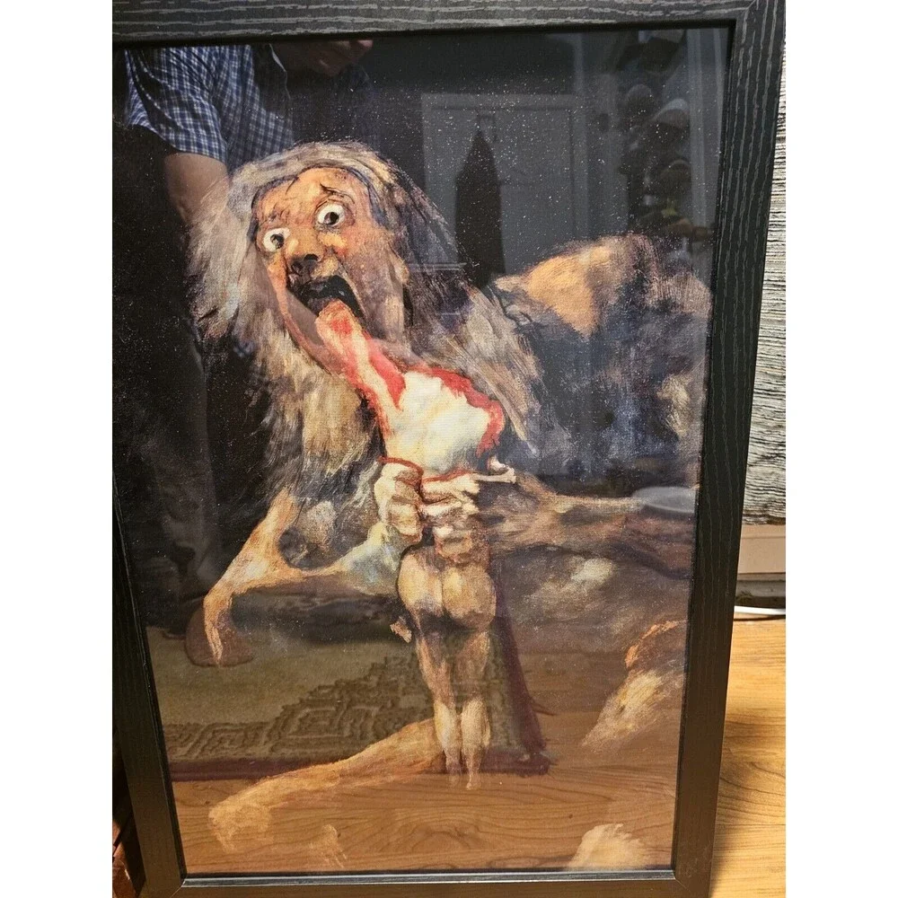 Saturn Devouring His Son Canvas Art Print New Frame 16x24 Wall Art